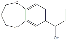 3,4-Dihydro-7-(1-hydroxypropyl)-2H-1,5-benzodioxepin,,结构式