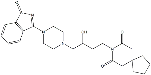  3-[4-[2-Hydroxy-4-(7,9-dioxo-8-azaspiro[4.5]decan-8-yl)butyl]-1-piperazinyl]-1,2-benzisothiazole 1-oxide