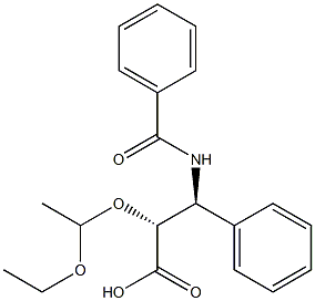 [2R,3S,(-)]-2-(1-Ethoxyethoxy)-3-phenyl-3-(benzoylamino)propanoic acid,,结构式