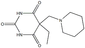 5-エチル-5-(ピペリジノメチル)バルビツル酸 化学構造式