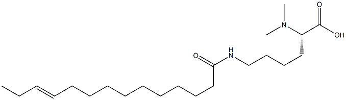 N6-(11-Tetradecenoyl)-N2,N2-dimethyllysine Struktur