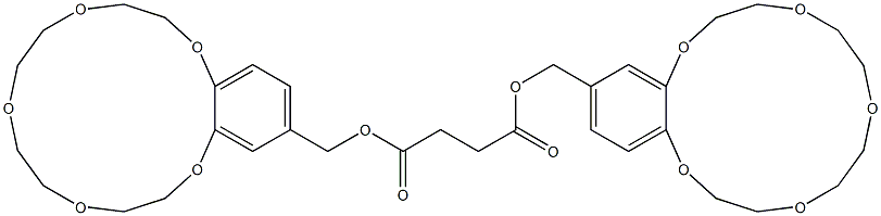 Succinic acid bis[(2,3,5,6,8,9,11,12-octahydro-1,4,7,10,13-benzopentaoxacyclopentadecin)-15-ylmethyl] ester,,结构式