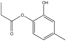 プロパン酸2-ヒドロキシ-4-メチルフェニル 化学構造式
