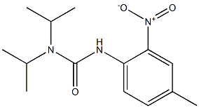 1-(4-メチル-2-ニトロフェニル)-3,3-ジイソプロピル尿素 化学構造式