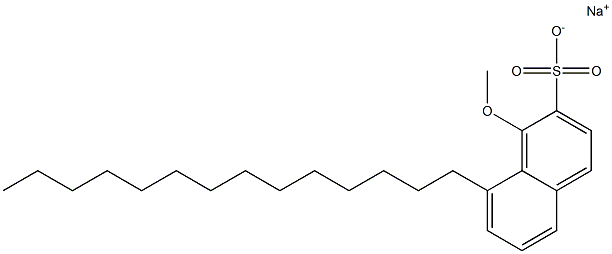 1-Methoxy-8-tetradecyl-2-naphthalenesulfonic acid sodium salt Struktur