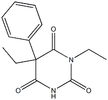 5-Ethyl-5-phenyl-1-ethylpyrimidine-2,4,6(1H,3H,5H)-trione Structure