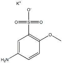 3-アミノ-6-メトキシベンゼンスルホン酸カリウム 化学構造式