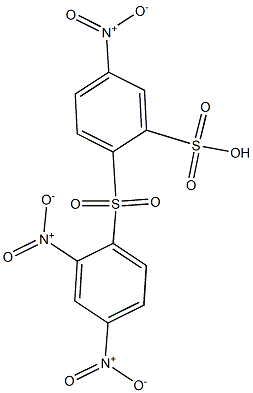 5-Nitro-2-[(2,4-dinitrophenyl)sulfonyl]benzenesulfonic acid 结构式