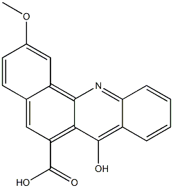 2-Methoxy-7-hydroxybenz[c]acridine-6-carboxylic acid Struktur