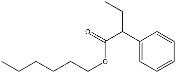 2-Phenylbutanoic acid hexyl ester Struktur