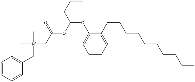 N,N-Dimethyl-N-benzyl-N-[[[1-(2-decylphenyloxy)butyl]oxycarbonyl]methyl]aminium Struktur