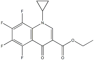 1-Cyclopropyl-5,6,7,8-tetrafluoro-4-oxo-1,4-dihydroquinoline-3-carboxylic acid ethyl ester,,结构式