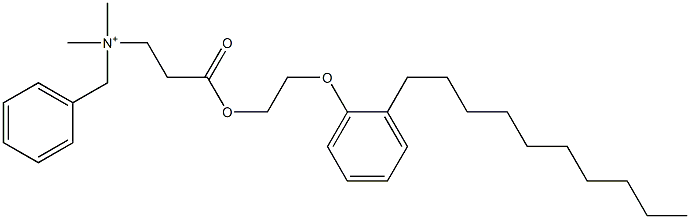 N,N-Dimethyl-N-benzyl-N-[2-[[2-(2-decylphenyloxy)ethyl]oxycarbonyl]ethyl]aminium Struktur