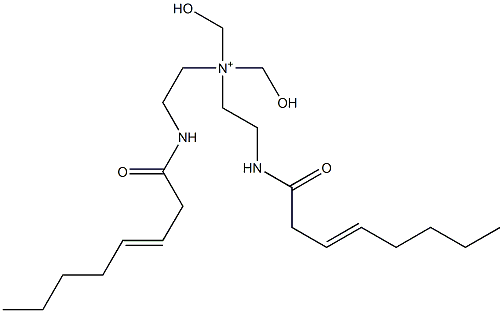 N,N-Bis(hydroxymethyl)-2-(3-octenoylamino)-N-[2-(3-octenoylamino)ethyl]ethanaminium Structure