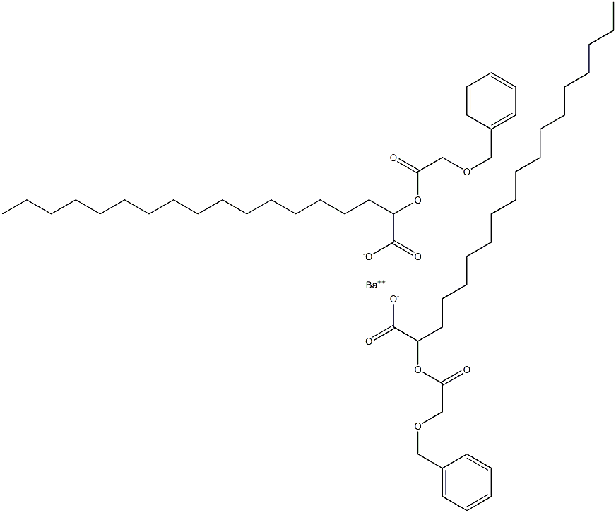 ビス[2-(ベンジルオキシアセトキシ)ステアリン酸]バリウム 化学構造式