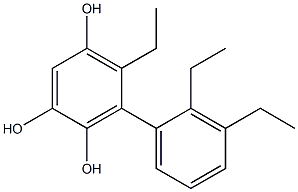 5-Ethyl-6-(2,3-diethylphenyl)benzene-1,2,4-triol,,结构式