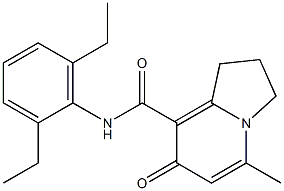 N-(2,6-Diethylphenyl)-5-methyl-7-oxo-1,2,3,7-tetrahydroindolizine-8-carboxamide Structure