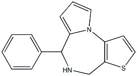 6-Phenyl-5,6-dihydro-4H-pyrrolo[1,2-a]thieno[2,3-f][1,4]diazepine Struktur
