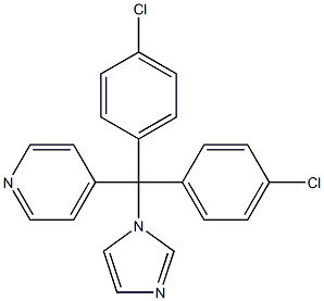4-[Bis(4-chlorophenyl)(1H-imidazol-1-yl)methyl]pyridine 结构式