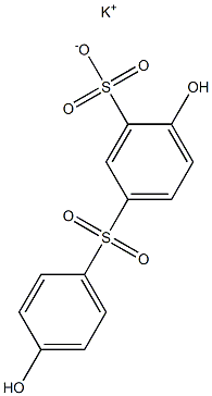 5-(4-Hydroxyphenylsulfonyl)-2-hydroxybenzenesulfonic acid potassium salt 结构式