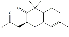 [[(2S)-1,2,3,4,4a,5,6,8a-Octahydro-4,4,7-trimethyl-3-oxonaphthalen]-2-yl]acetic acid methyl ester Struktur
