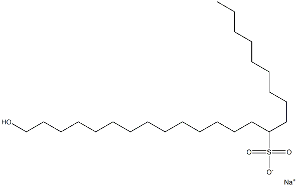 24-ヒドロキシテトラコサン-10-スルホン酸ナトリウム 化学構造式