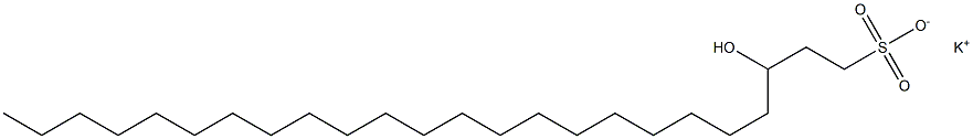 3-Hydroxytetracosane-1-sulfonic acid potassium salt 结构式