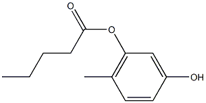 Valeric acid 3-hydroxy-6-methylphenyl ester Struktur
