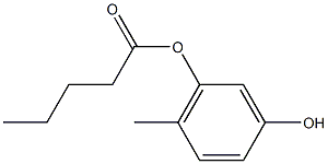 Valeric acid 3-hydroxy-6-methylphenyl ester Structure