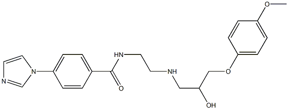 4-(1H-Imidazol-1-yl)-N-[2-[2-hydroxy-3-(4-methoxyphenoxy)propylamino]ethyl]benzamide Struktur
