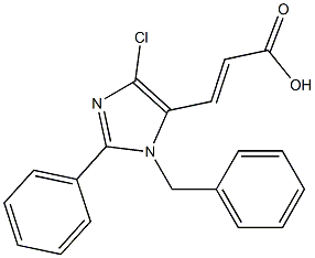 2-Phenyl-1-benzyl-4-chloro-1H-imidazole-5-propenoic acid Struktur