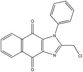 2-(クロロメチル)-1-フェニル-1H-ナフト[2,3-d]イミダゾール-4,9-ジオン 化学構造式
