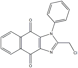 2-(Chloromethyl)-1-(phenyl)-1H-naphth[2,3-d]imidazole-4,9-dione 结构式