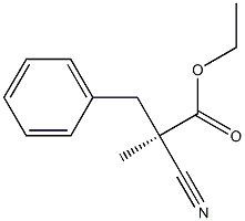 [R,(-)]-2-Cyano-2-methyl-3-phenylpropionic acid ethyl ester Structure