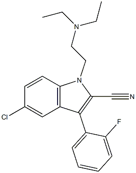 5-Chloro-1-[2-(diethylamino)ethyl]-3-(2-fluorophenyl)-1H-indole-2-carbonitrile