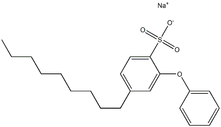 4-Nonyl-2-phenoxybenzenesulfonic acid sodium salt Structure