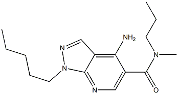 1-Pentyl-4-amino-N-methyl-N-propyl-1H-pyrazolo[3,4-b]pyridine-5-carboxamide|
