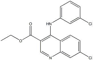  4-[[3-Chlorophenyl]amino]-7-chloroquinoline-3-carboxylic acid ethyl ester