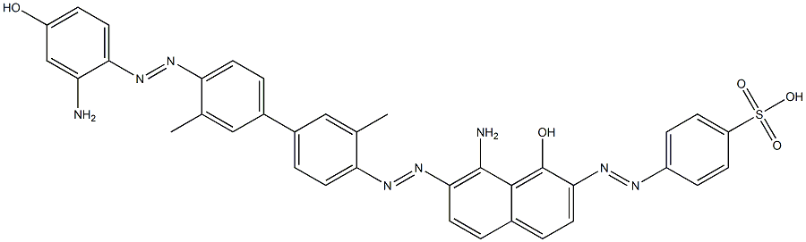 4-[8-Amino-7-[4'-(2-amino-4-hydroxyphenylazo)-3,3'-dimethylbiphenyl-4-ylazo]-1-hydroxy-2-naphtylazo]-1-benzenesulfonic acid