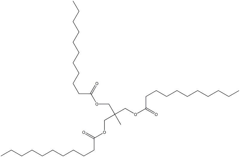Diundecanoic acid 2-[(undecanoyloxy)methyl]-2-methyl-1,3-propanediyl ester Structure