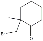 2-Bromomethyl-2-methylcyclohexanone,,结构式