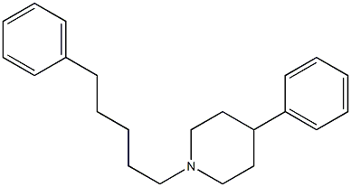 4-Phenyl-1-(5-phenylpentyl)piperidine Structure