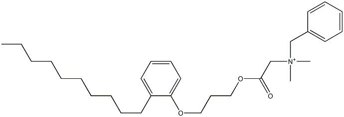 N,N-Dimethyl-N-benzyl-N-[[[3-(2-decylphenyloxy)propyl]oxycarbonyl]methyl]aminium Structure