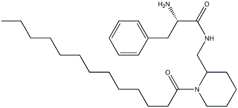 (2S)-2-Amino-N-[(1-tridecanoyl-2-piperidinyl)methyl]-3-phenylpropanamide,,结构式