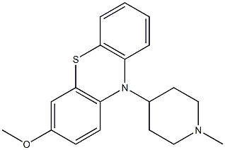 3-Methoxy-10-(1-methyl-4-piperidinyl)-10H-phenothiazine Struktur