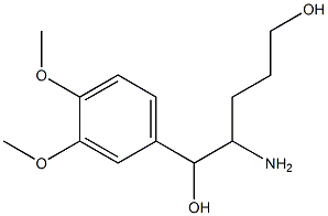 2-Amino-1-(3,4-dimethoxyphenyl)pentane-1,5-diol Structure