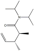 (2S,3R)-N,N-ジイソプロピル-2,3-ジメチル-4-ペンテンアミド 化学構造式