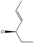 [R,(-)]-4-Chloro-2-hexene Structure