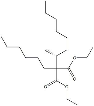 (+)-2-Hexyl-2-[(R)-1-methylheptyl]malonic acid diethyl ester Struktur