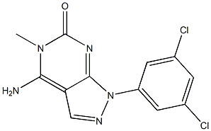 4-Amino-1-(3,5-dichlorophenyl)-5-methyl-1H-pyrazolo[3,4-d]pyrimidin-6(5H)-one Structure